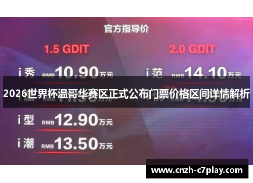 2026世界杯温哥华赛区正式公布门票价格区间详情解析